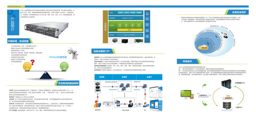 云服务三折页设计